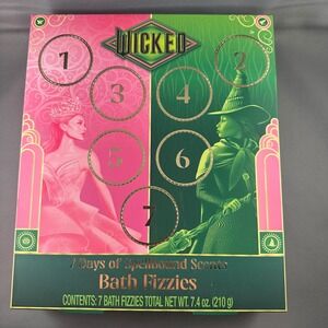 Wicked 7 Days of Spellbound Scents Bath Fizzies Gift Set Glinda Elphaba NEW